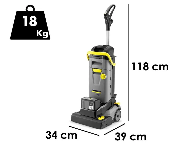 Karcher Pro BR 30/4 C BP Pack - Autolaveuse 3 en 1 : lave, sèche et aspire