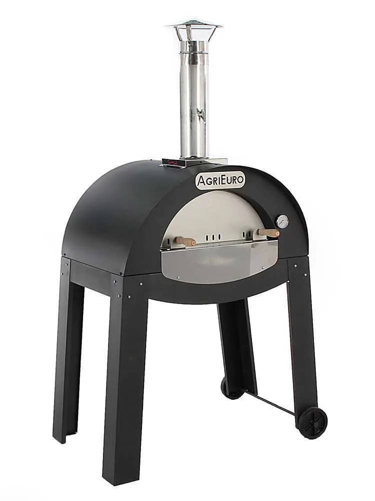 AgriEuro Mini Cibus - Four à bois pour pizza d'extérieur 70x50 - Capacité de cuisson : 2 pizzas
