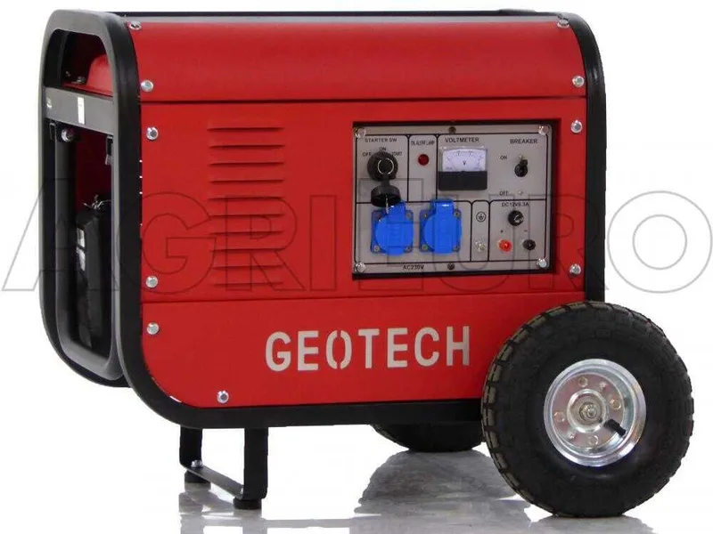 GeoTech GGSA3000ES - Groupe électrogène 2.7 kw monophasé à essence - sur chariot - dém. électrique