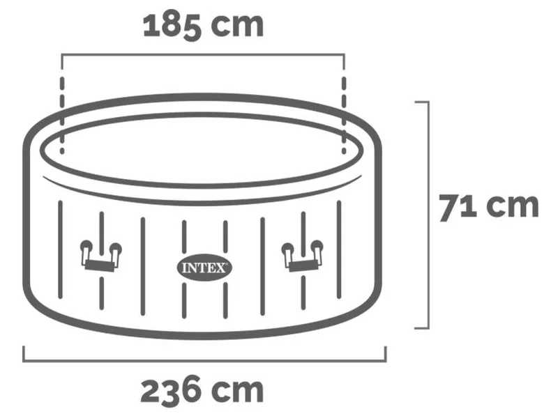 Intex Rotonda Bubble Massage 28412NP - Ø236x71 cm - Spa gonflable à hydromassage