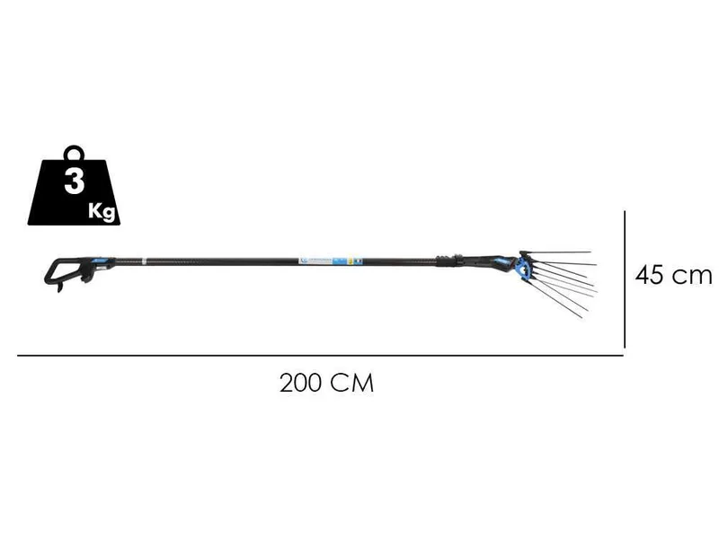 Campagnola master plug-in - Tige en carbone et aluminium - 200 - 250 cm - Peigne vibreur électrique à batterie