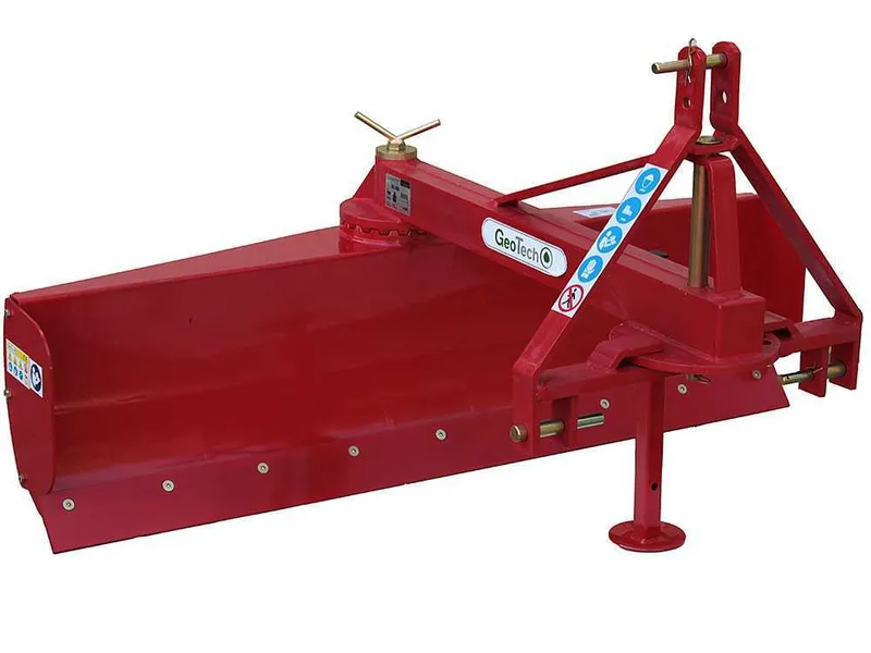 Niveleuse pour tracteur GeoTech DL200 à rotation lame 360° et Bras orientable