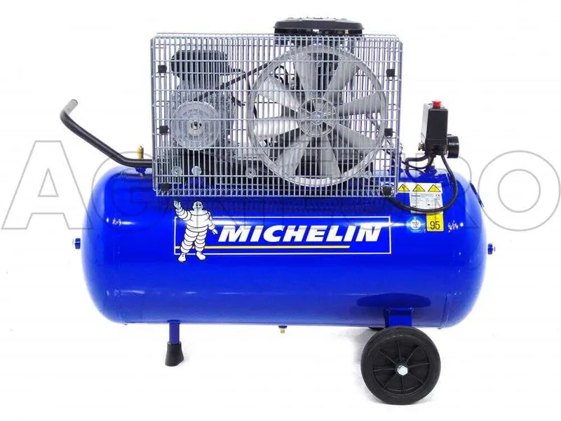 Michelin MB 100 B - Compresseur d'air électrique monophasé à courroie - Moteur 2 CV - 100 L