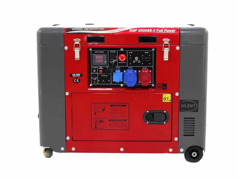 GeoTech Pro DGP8500SE-3 - Groupe électrogène 6 KW FullPower diesel Full-power - dém. électrique