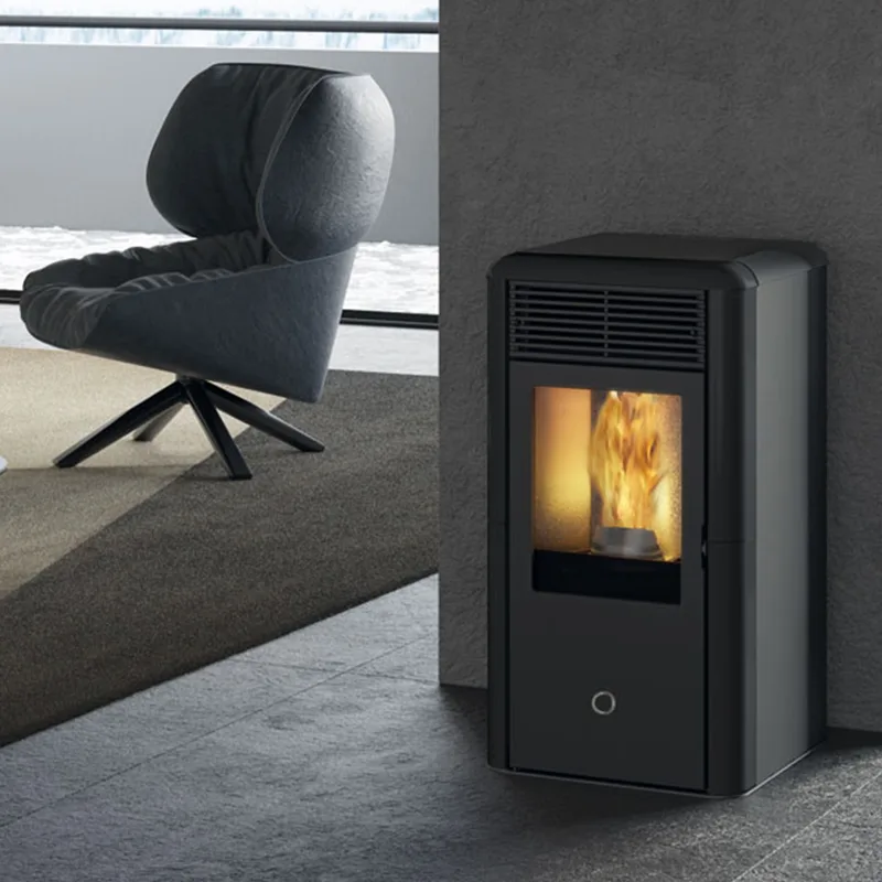 EK63 Spot 100 H Evo Poêle à granulés hydro céramique gris