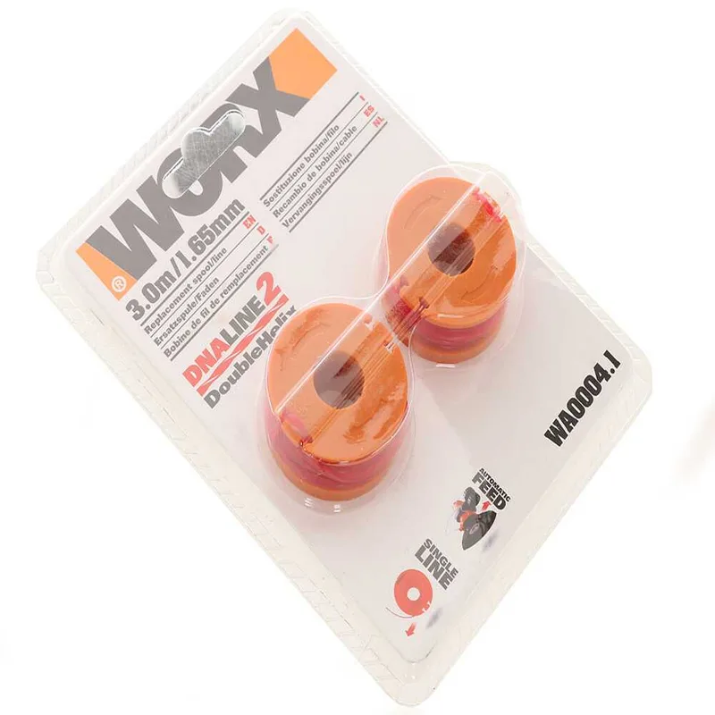 Blister de 2 Bobines 3 m x 1,65 mm pour coupe-bordures Worx WG163/169/157E 20V