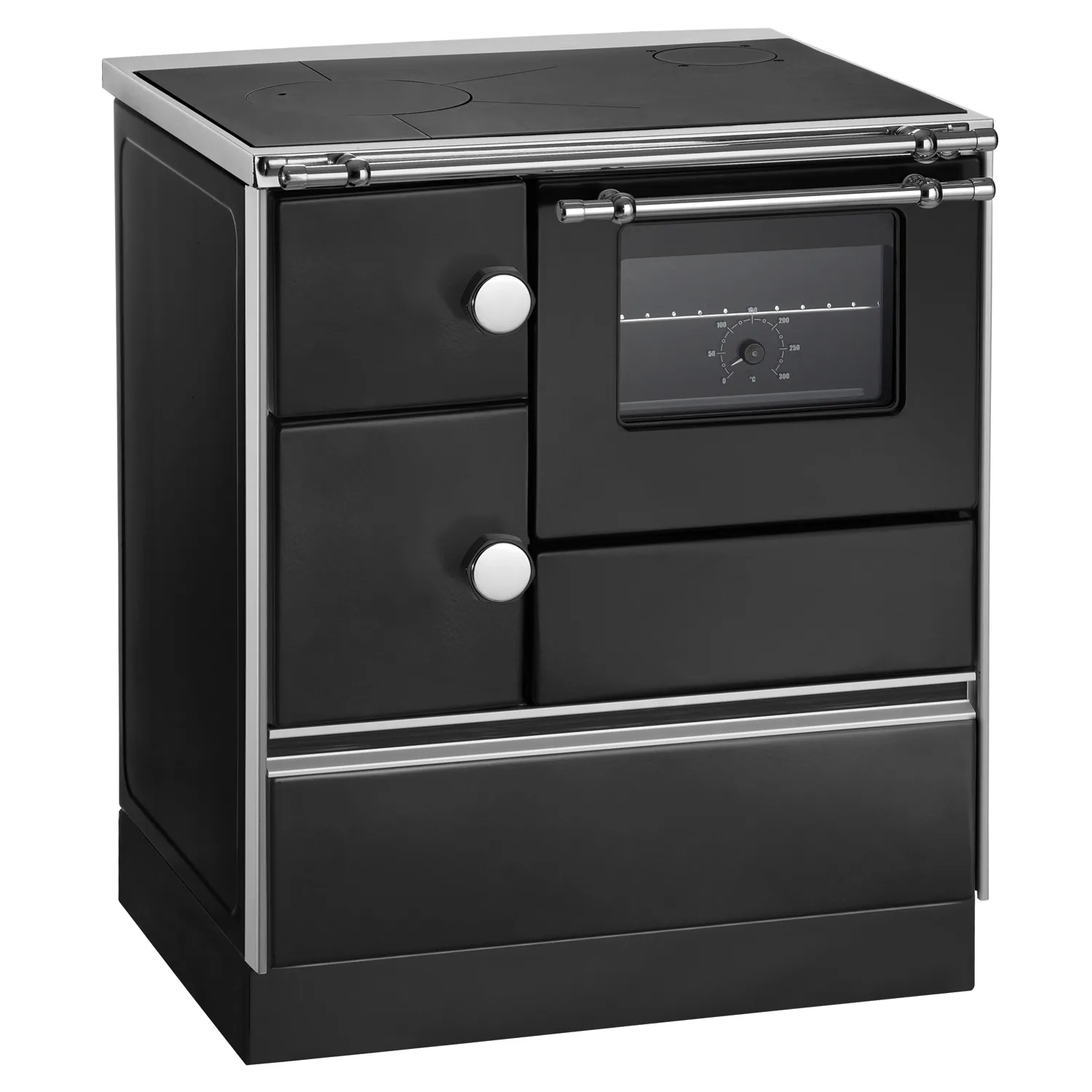 Westminster K76-70 cuisinière à bois acier noir, droite
