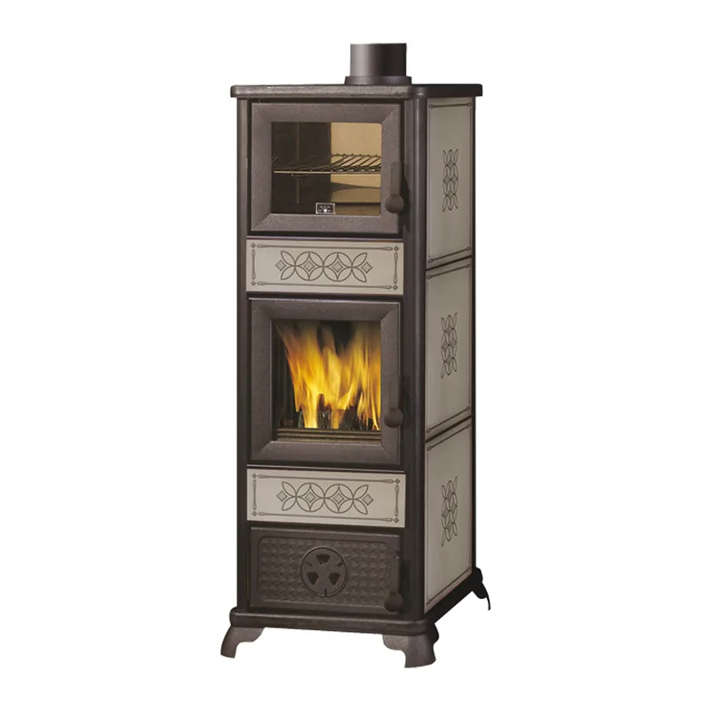 EK63 Decor C Evo Poêle à bois céramique gris tourterelle