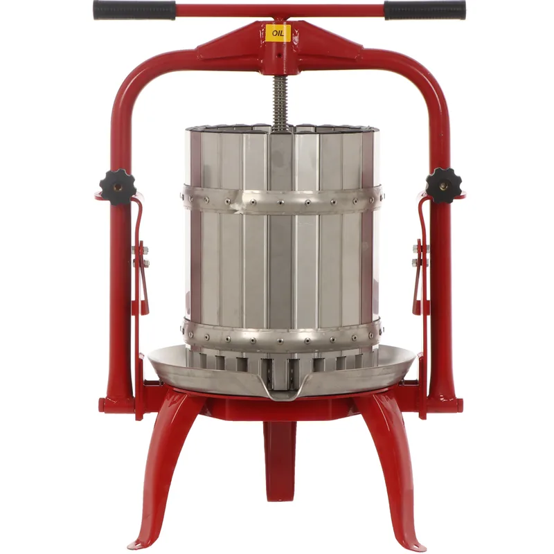 Baesso F25 Inox -Pressoir à vis pour fruits et légumes 20 L – Cage en acier inoxydable