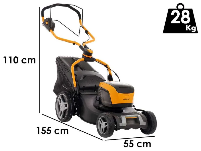 Tondeuse à gazon à batterie Stiga COLLECTOR 548e S Kit - 48V/4Ah - Largeur de coupe 46 cm