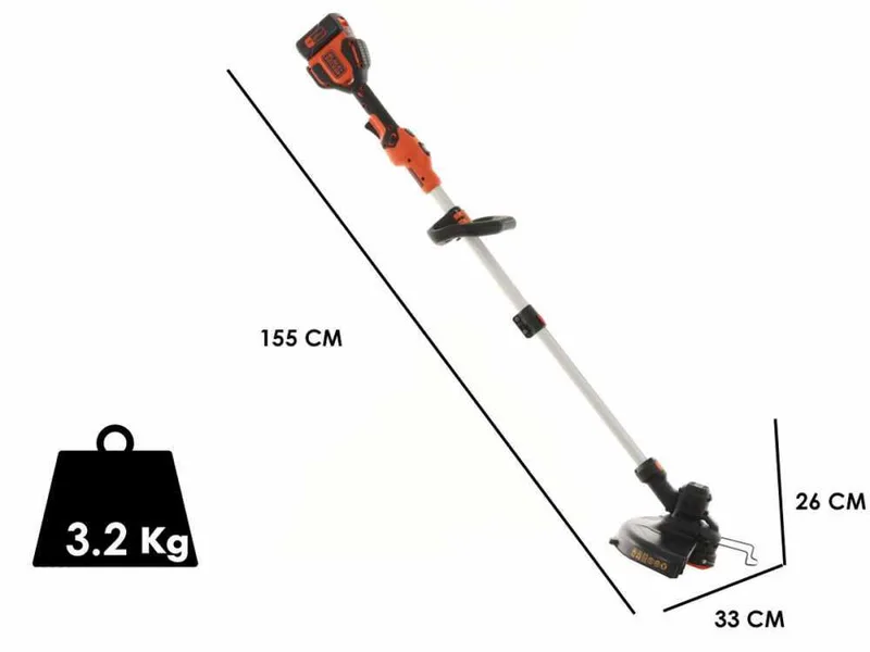 Black & Decker BCSTE636L1-QW - Coupe-bordure à batterie - 36V 2.5Ah