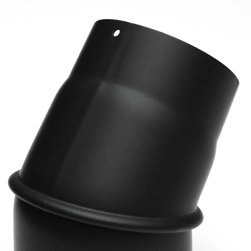 Raik Basic coude de tuyau de fumée 150mm noir 0–45° sans porte pour tuyau de fumée / conduit de fumée