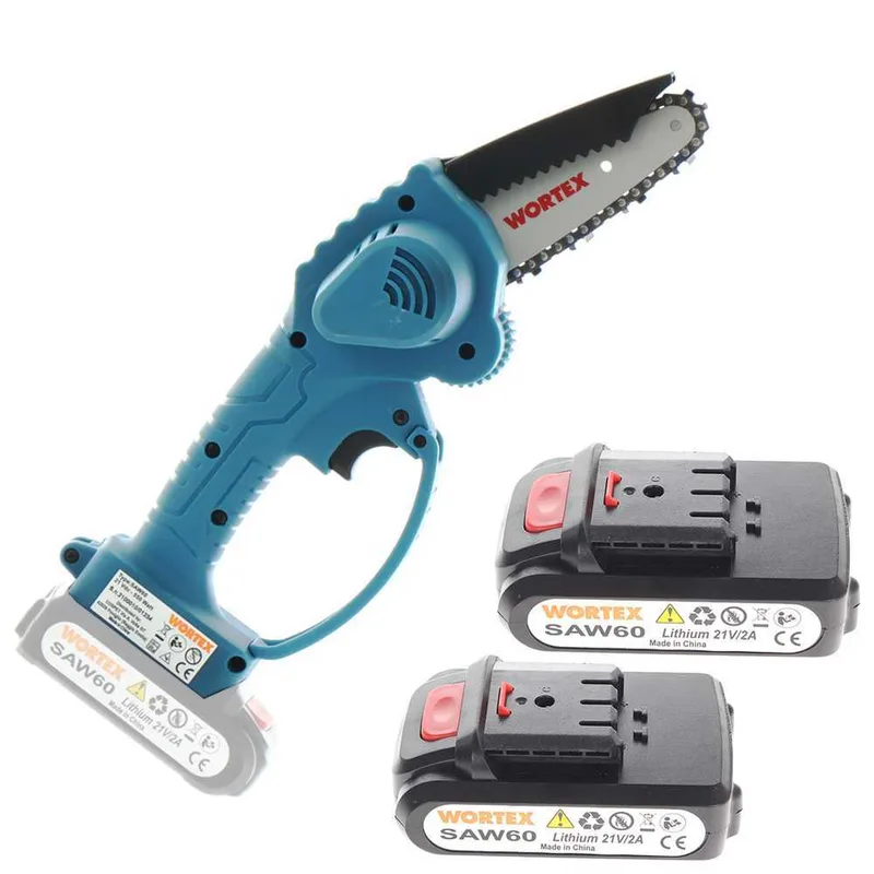 Élagueuse sur batterie WORTEX SAW 60 - avec 2 batteries et un chargeur