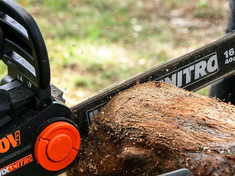 Worx WG385E nitro - Tronçonneuse à batterie - 2 x 40V 4Ah - Lame de 40 cm
