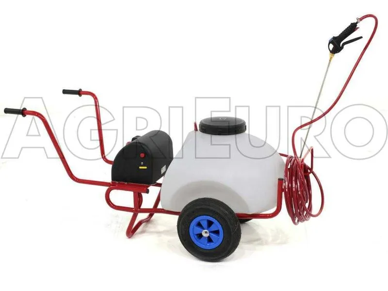 Pulvérisateur à batterie 12 V de 70 l - Pompe de pulvérisateur électrique sur chariot