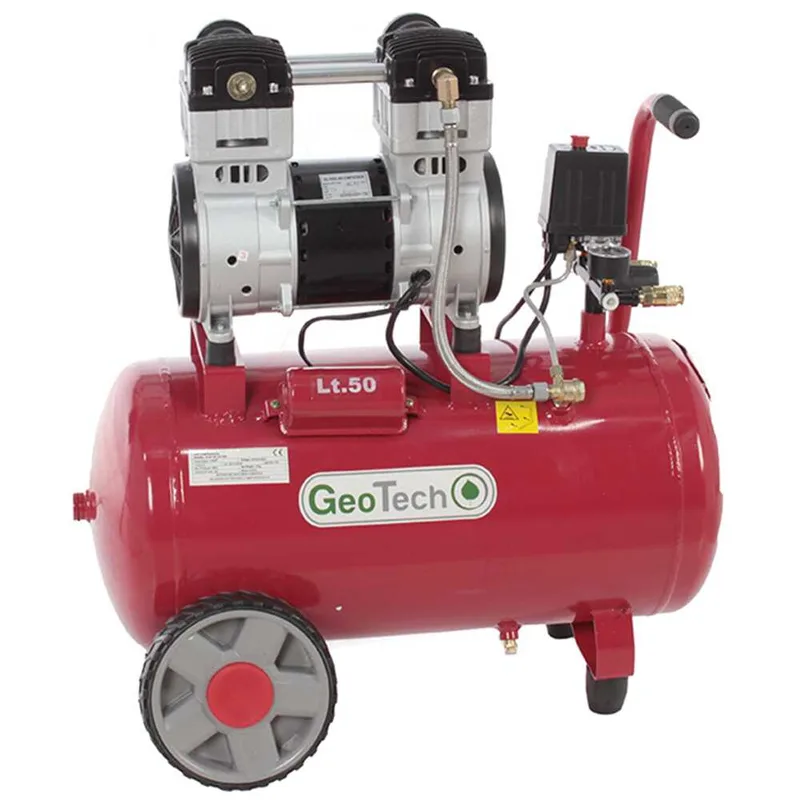 GeoTech S-AC 50-10-15C - Compresseur électrique silencieux 50 L oilless - moteur 1.5 CV