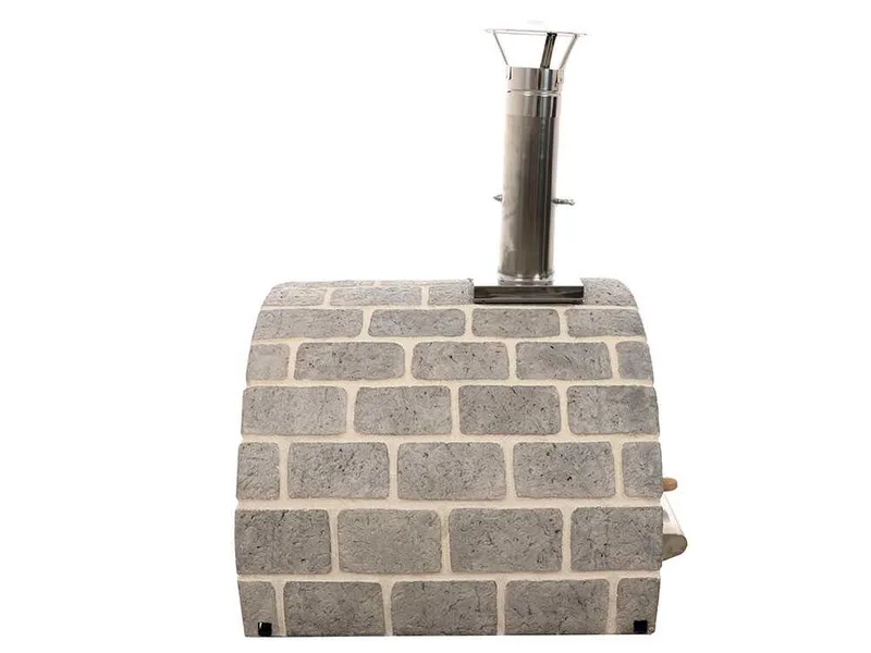 AgriEuro family stone - Four à bois pour pizzas d'extérieur Gris de 80X60 - 4 pizzas
