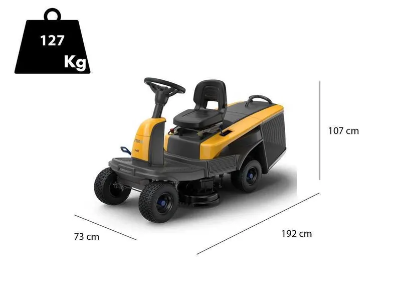 Rider tracteur tondeuse Stiga SWIFT 372e - Batteries ePower - Largeur de coupe 72 cm