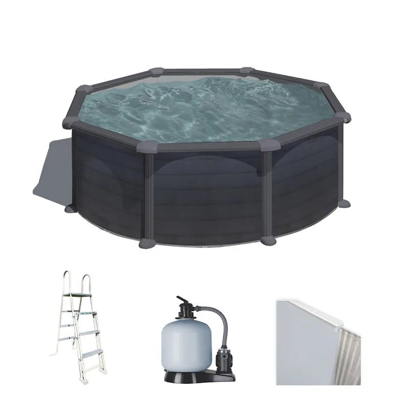 Gre Granada Ronde Ø350 x 132 cm - Piscine hors-sol en acier