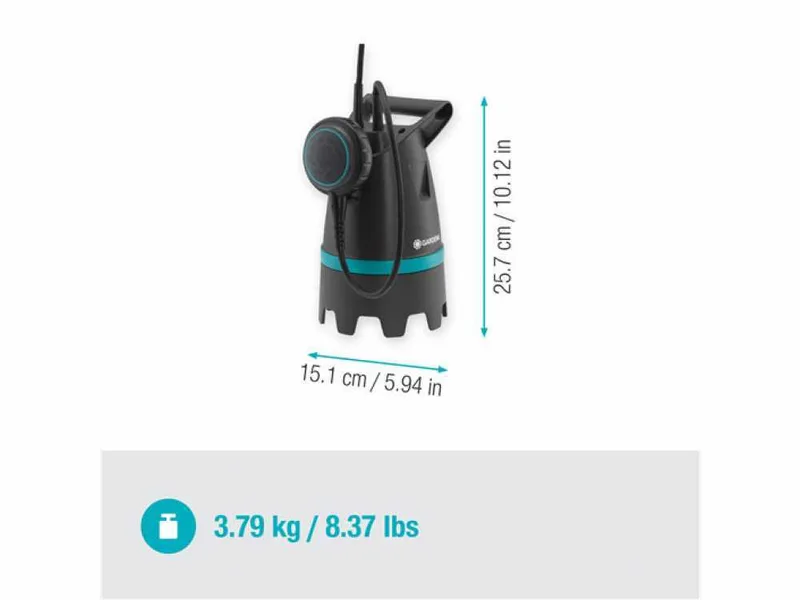 Gardena 10500 BASIC - Pompe immergée pour eaux chargées - 400 W - 10500 l/h - 0.5 bar
