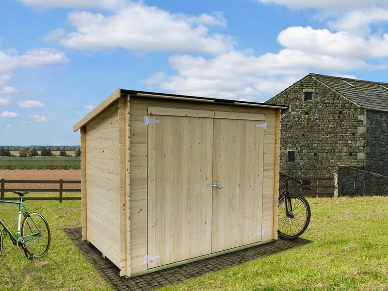 Alce Eureka 218x130 - Abri de jardin en bois - Toit à une pente - 218x130x167 cm