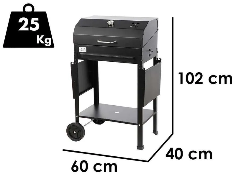 Mille Ercole Medium - Barbecue à charbon en fer artisanal - 57,5x37 cm