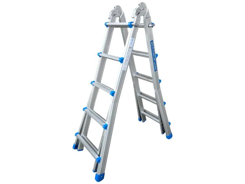 S.T.P. New Blue A20NB5, 2 x 10 marches, 5 m - Échelle télescopique en aluminium - Hauteur de travail estimée 6 m