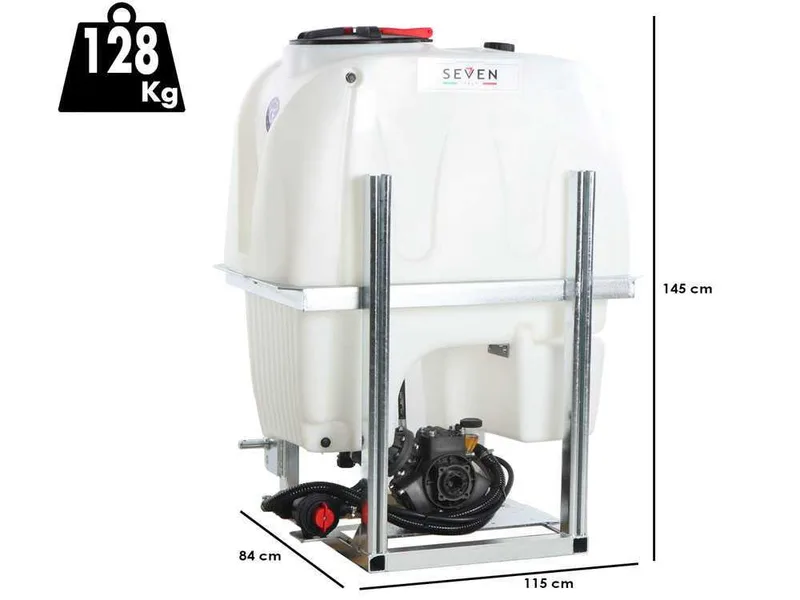 Seven Italy 400L - Cuve de pulvérisation compacte pour tracteur - Pompe APS71