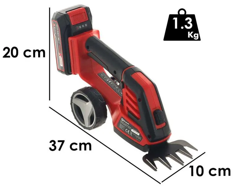 Einhell GE-CG 18/100 Li T - Cisaille à gazon à batterie avec perche - 18V 2.5Ah