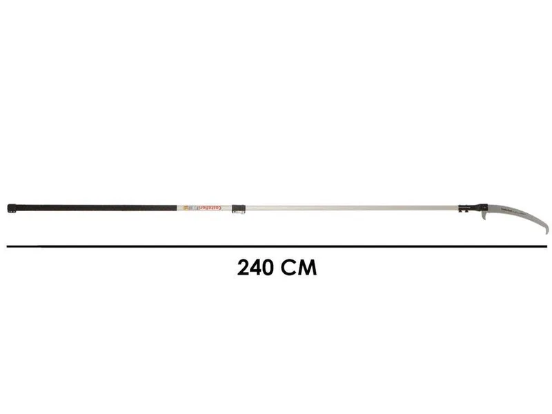 Castellari PO35P+ATO2 - Scie de jardin sur perche ovale en aluminium - 150-240 cm - Lame de 35 cm