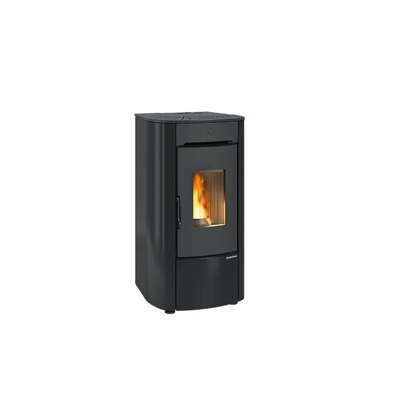 Extraflame Angelica Junior Poêle à pellets noir – façade fonte, Wi-Fi