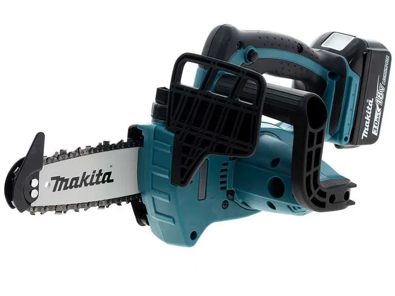 Makita DUC122RTE - Tronçonneuse à batterie 2 x 18 V 5 Ah - Guide de 11,5 cm