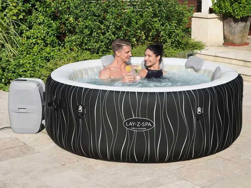 Bestway Lay-Z-Spa Hollywood AirJet 60059 ronde - Ø196x66 cm - Spa gonflable pour 4-6 personnes