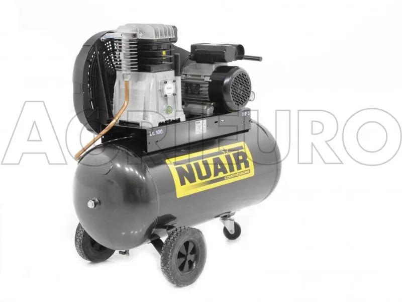 Nuair B3800B/100 CM3 - Compresseur d'air électrique monophasé à courroie - Moteur 3 CV - 100 L