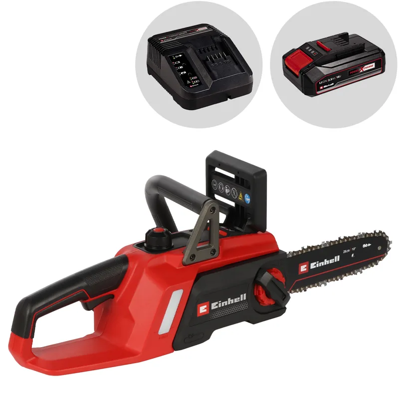 Einhell GE-LC 18/25 Li BL - Tronçonneuse électrique à batterie - 18V/2.5Ah