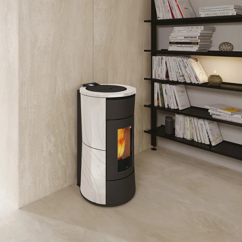 Edilkamin Cherie H 10 Evo poêle à granulés hydro céramique blanche
