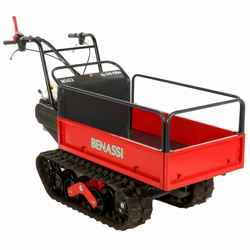 Benassi M503 - Brouette à moteur extensible sur chenilles - Capacité de charge 550Kg