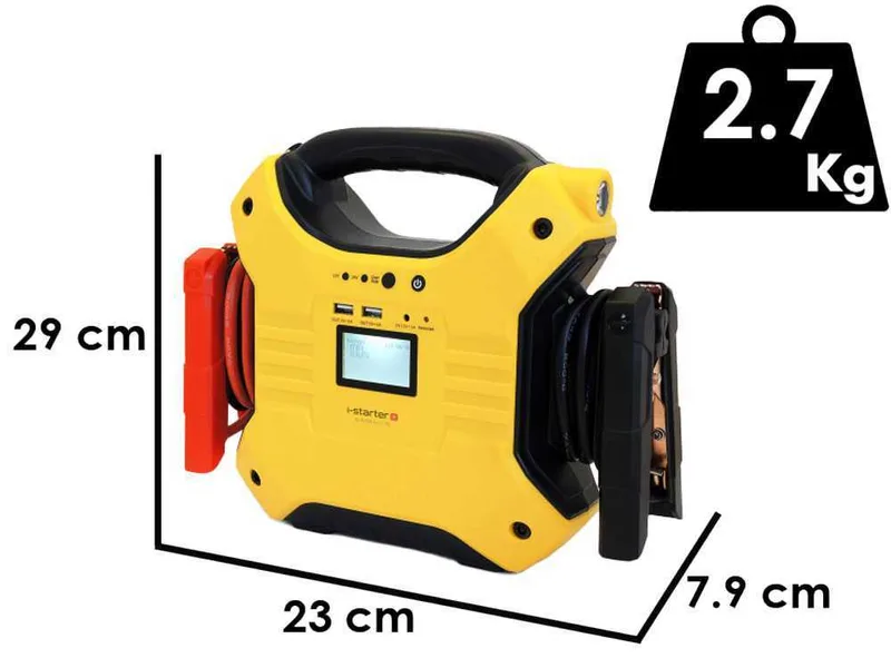 Intec I-Starter X - Démarreur d'urgence, 12/24V - Portable à batterie - Courant de démarrage 1200 A