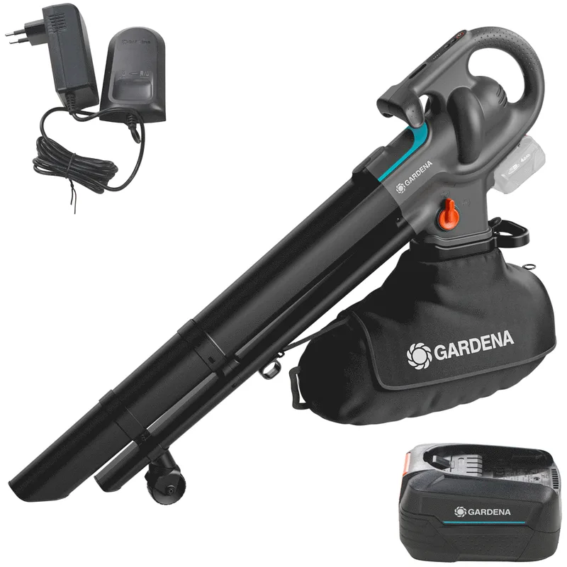 Gardena PowerJet Collect 18 P4A - Souffleur aspirateur à batterie - 18 V 4 Ah