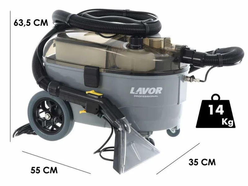 Aspirateur Injecteur/extracteur professionnel Lavor Jupiter - aspirateur eau et poussière pour tissus
