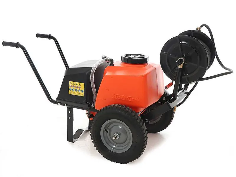 Pompe de pulvérisation à batterie Stocker 12V de 40 l - Pulvérisateur électrique sur chariot