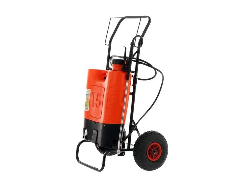 Pulvérisateur électrique Stocker avec chariot - Capacité réservoir 15L, max 5 bars