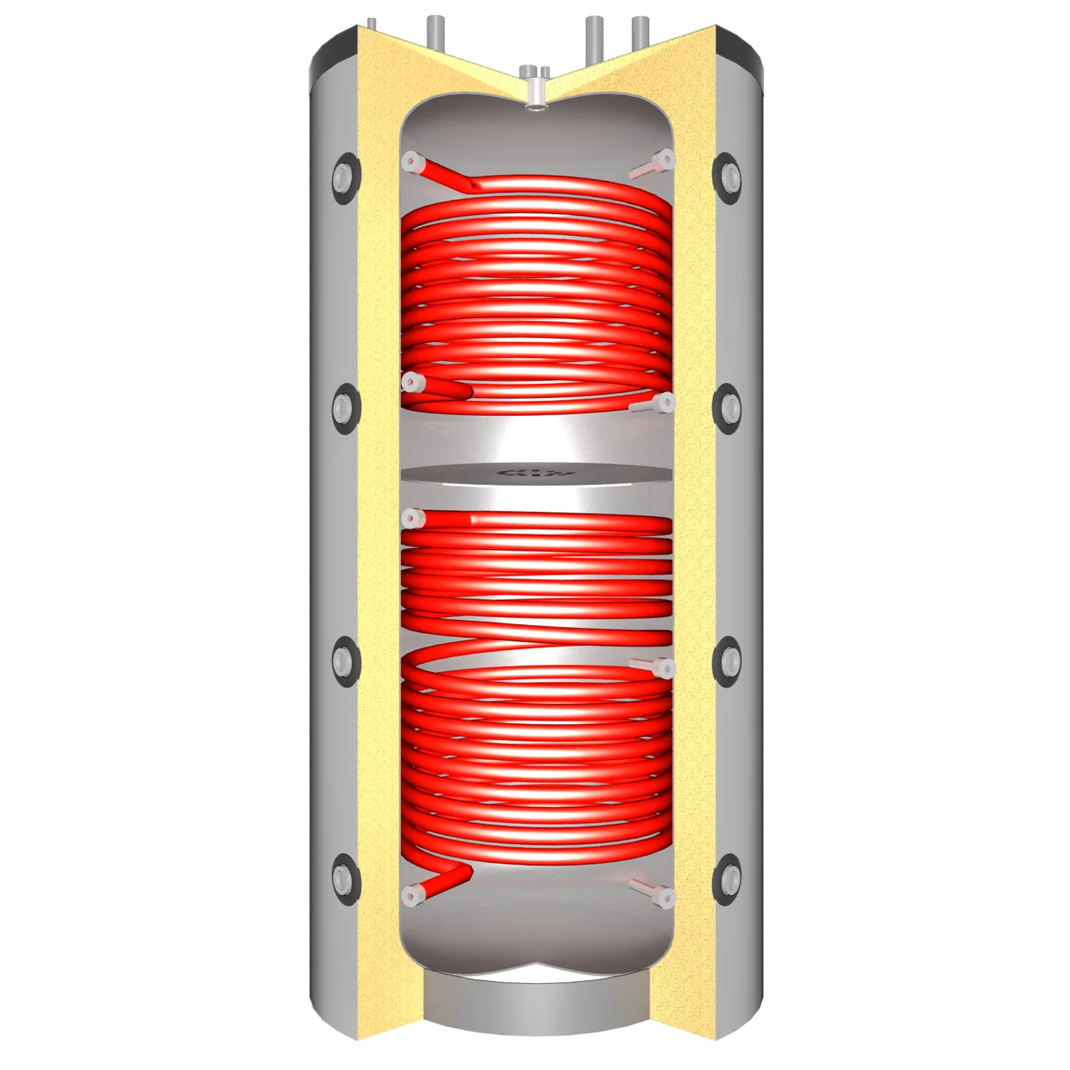 Ballon tampon TPSRR 600 (560 litres) avec 2 échangeurs solaires