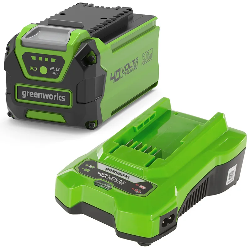 Starter kit Greenworks Batterie 40V 2Ah + Chargeur