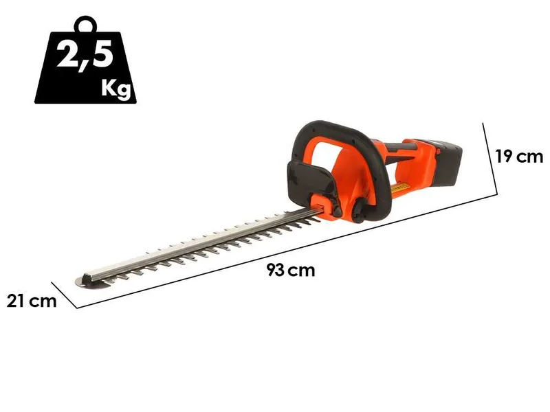 Stocker 632 - Taille-haie à batterie 21 V/4 Ah - Lamier de 50 cm