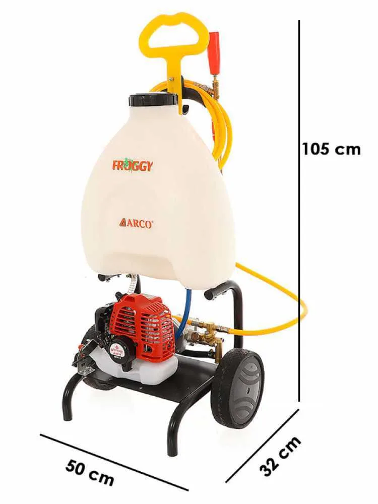 Pompe de pulvérisation thermique ARCO Froggy Super S 25A à trolley avec moteur 2 temps