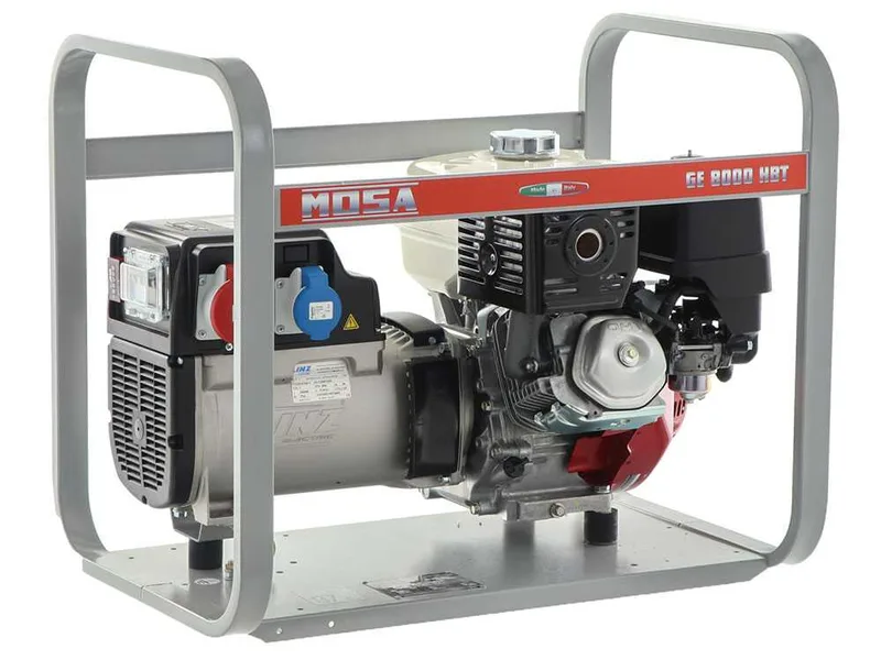 MOSA GE 8000 HBT - Groupe électrogène 6.4 KW triphasé - Alternateur italien - Moteur Honda GX390