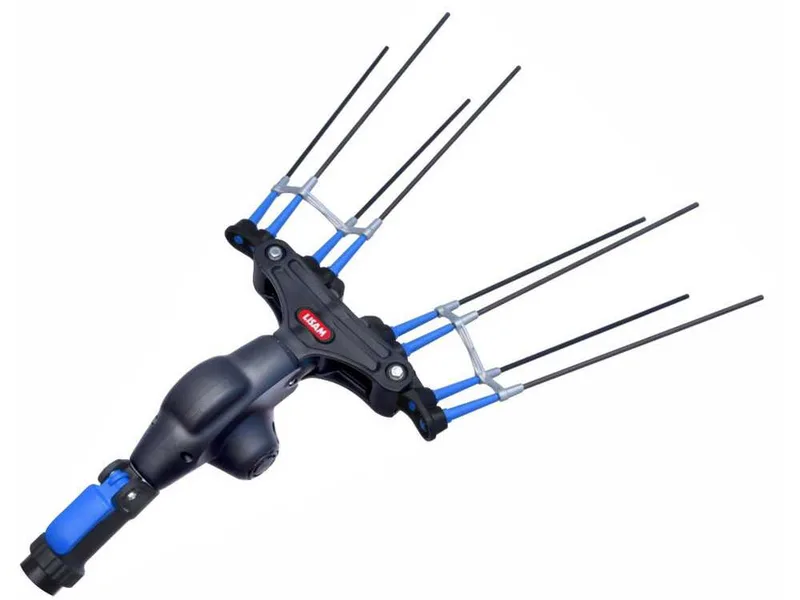 Lisam Thor 36V - Peigne vibreur électrique à batterie - Avec 8 dents en carbone - Perche télescopique - 250-350 cm