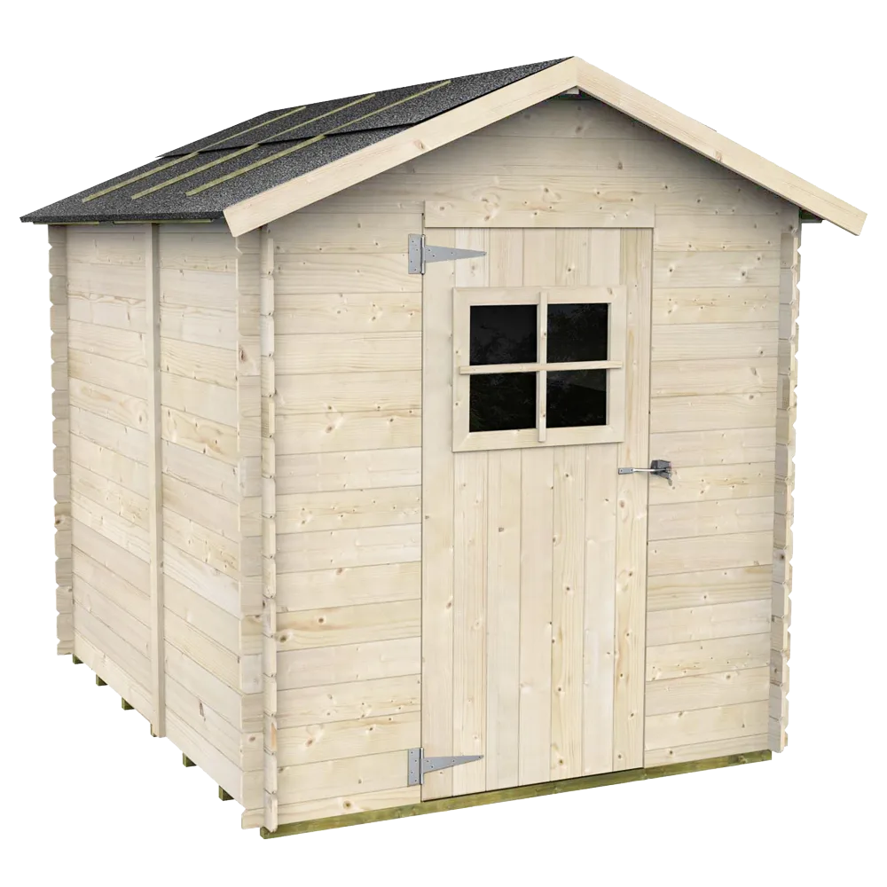 Alce Gaeta 178x218 - Abri de jardin en bois - Avec fenêtre frontale - Gaeta 178x218x205 cm