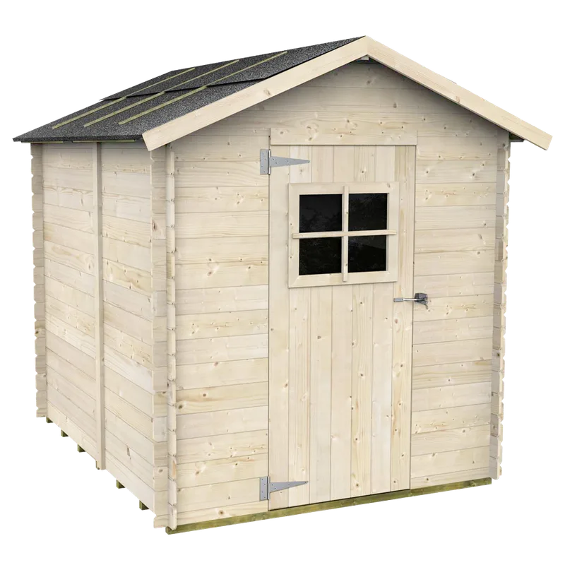 Alce Gaeta 178x218 - Abri de jardin en bois - Avec fenêtre frontale - Gaeta 178x218x205 cm
